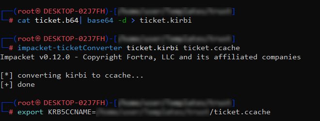 Certipy Ticket Conversion