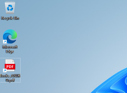 Figure 3: the malicious .url file appears as a link to a PDF file onWindows 11