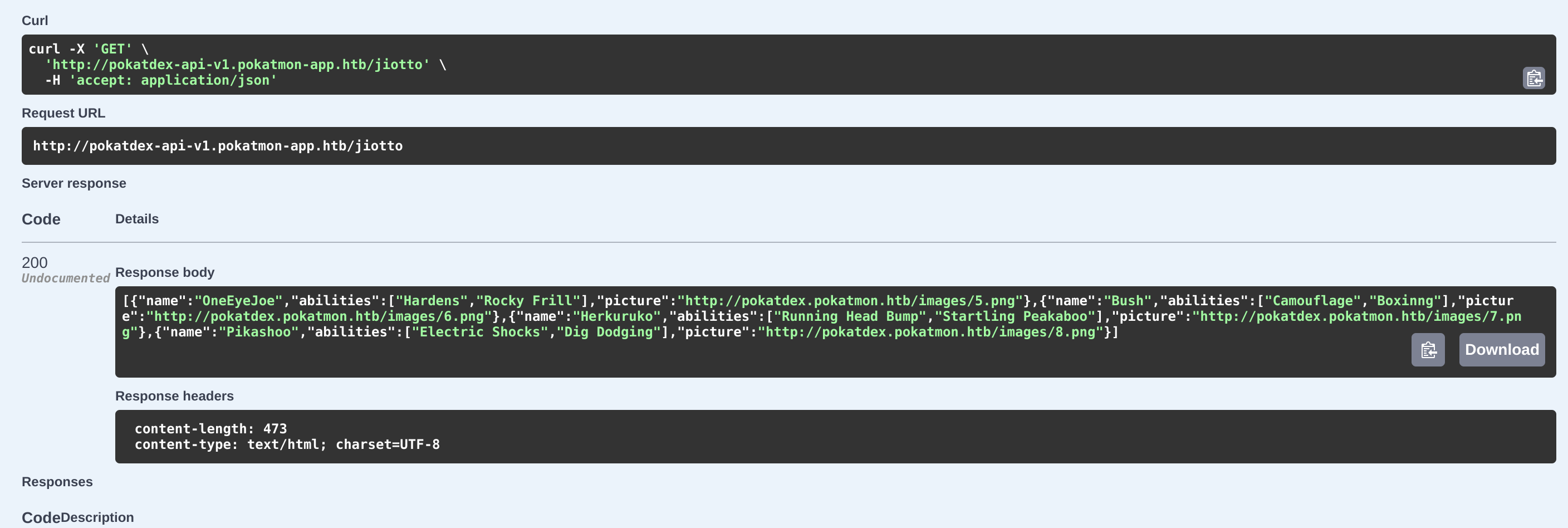 Запрос к API /jiotto