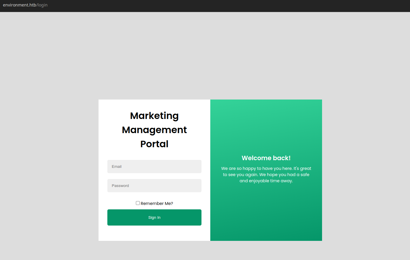 Содержимое страницы login