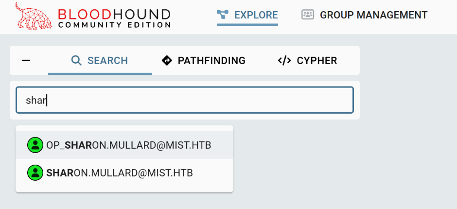 Поиск по базе BloodHound