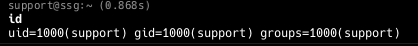 Сессия пользователя support