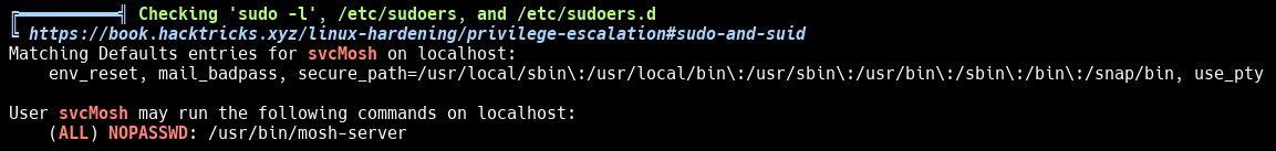 Настройки sudoers
