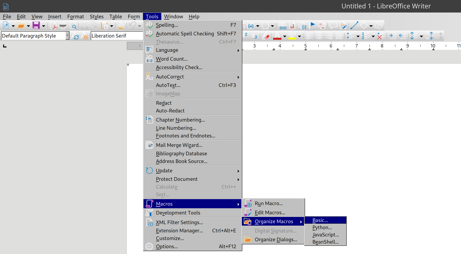 Приложение LibreOffice