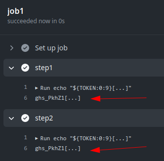First job output.