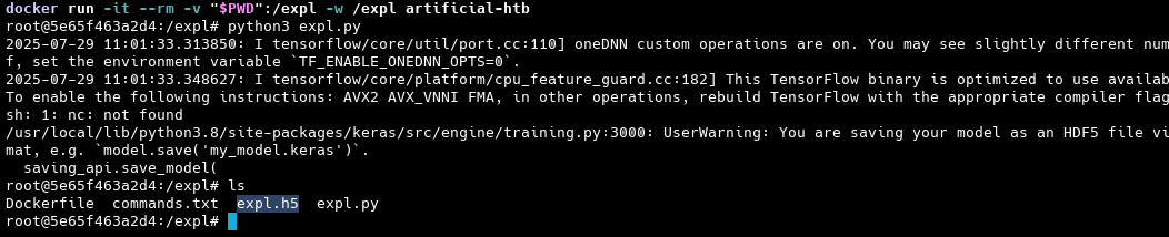 Создание файла модели