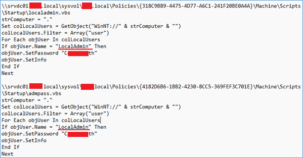 Пароль для локальной учетной записи LocalAdmin в скрипте