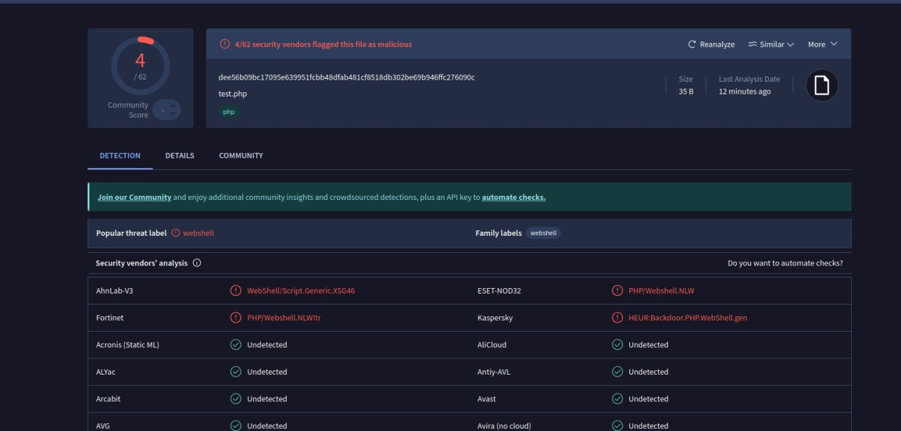 Детекты исходного файла