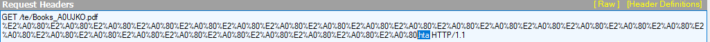 Figure 7: the HTTP traffic showing the full URI visited