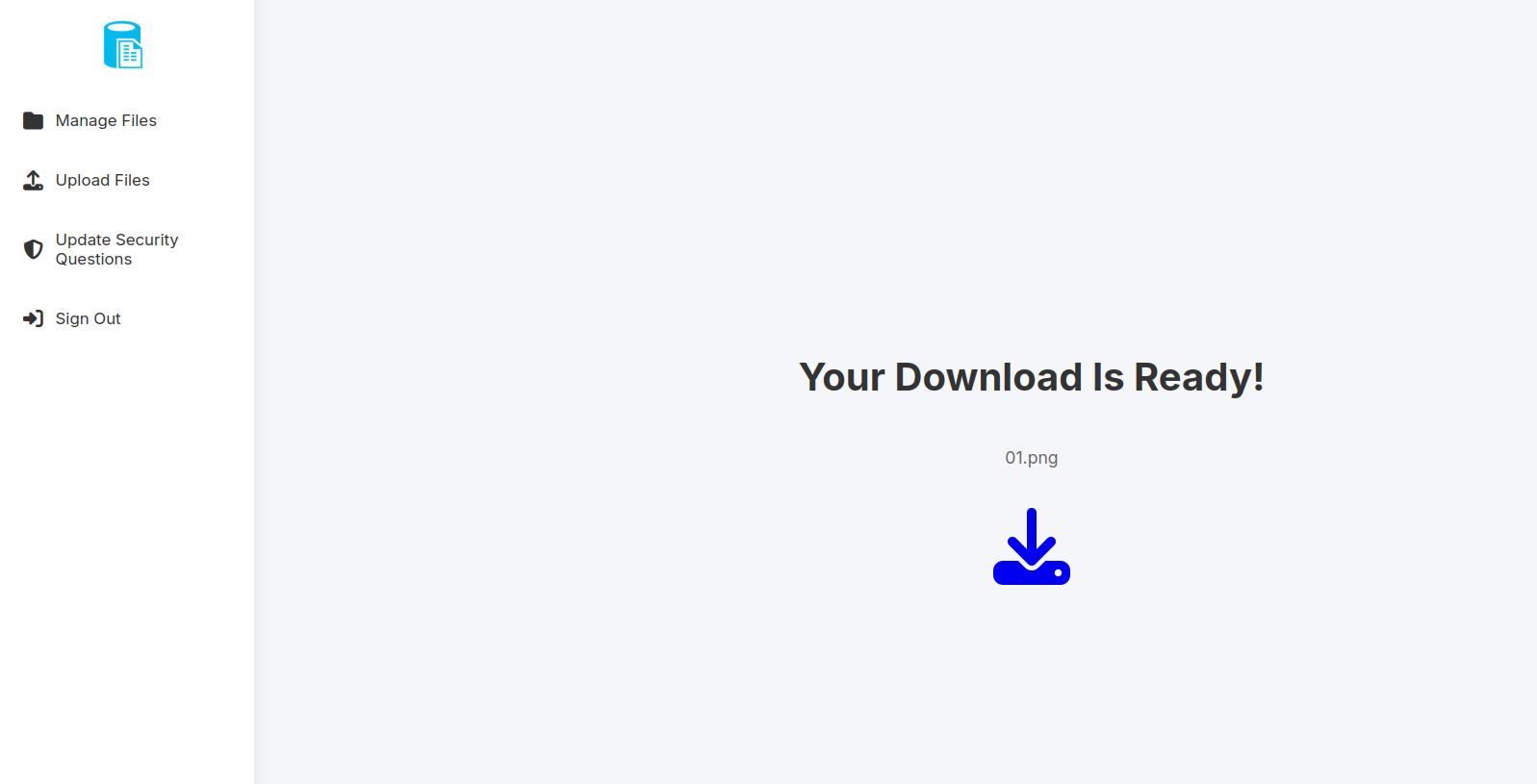 Страница скачивания файла