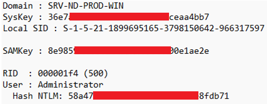 NTLM-хеш для локального администратора на хосте SRV-ND-PROD-WIN